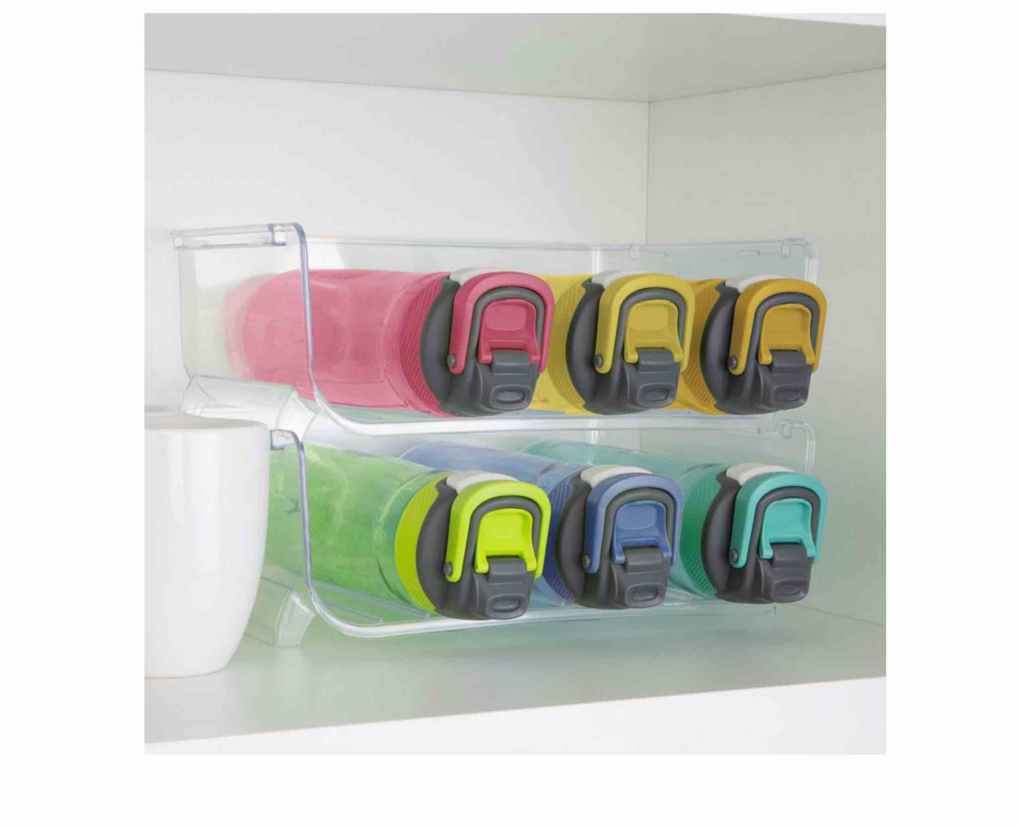 Smart Design 2 Pack Clear Stackable Bottle Organizer