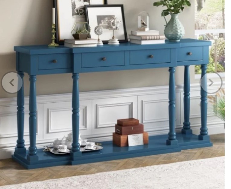 ZNTS U_STYLE Retro Senior Console Table for Hallway Living Room Bedroom with 4 Front Facing Storage WF312987AAV