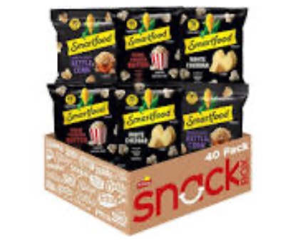/ pallet lot of 48 box total ) best by AuG /27/2024)) Smartfood White Cheddar Kettle Corn & Movie Theater Butter Popcorn Variety Pack 0.5 oz bags 40 count