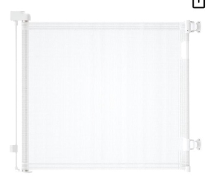Punch-Free Install Retractable Baby Gate, Mesh Baby Gate or Mesh Dog Gate,33" Tall,Extends up to 55" Wide,Child Safety Gate for Doorways, Stairs, Hallways, Indoor/Outdoor?White,33"x55"