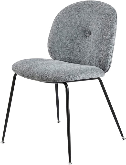 9300144-599 30.50 x 20 x 23.50 in. Nisha Fabric Dining Side Chair - Posh Gray - Set of 2