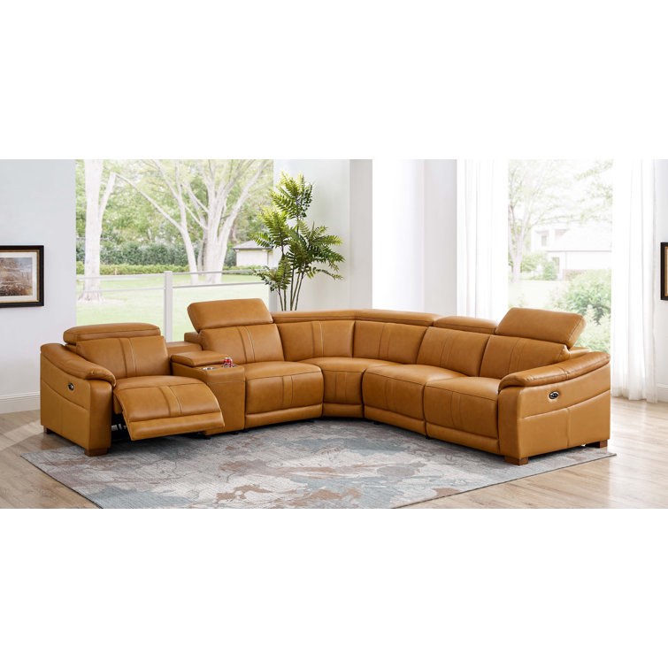 Ayshea Upholstered Power Reclining Sectional( incomplete only console) 