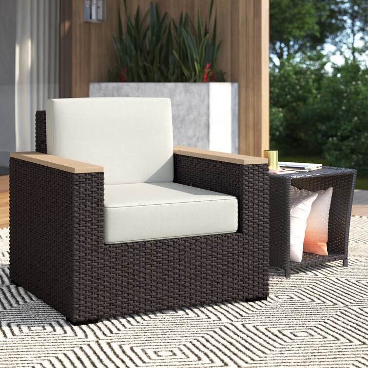 Mcclaskey Wicker Patio Chair with Cushions ( only cushion) 