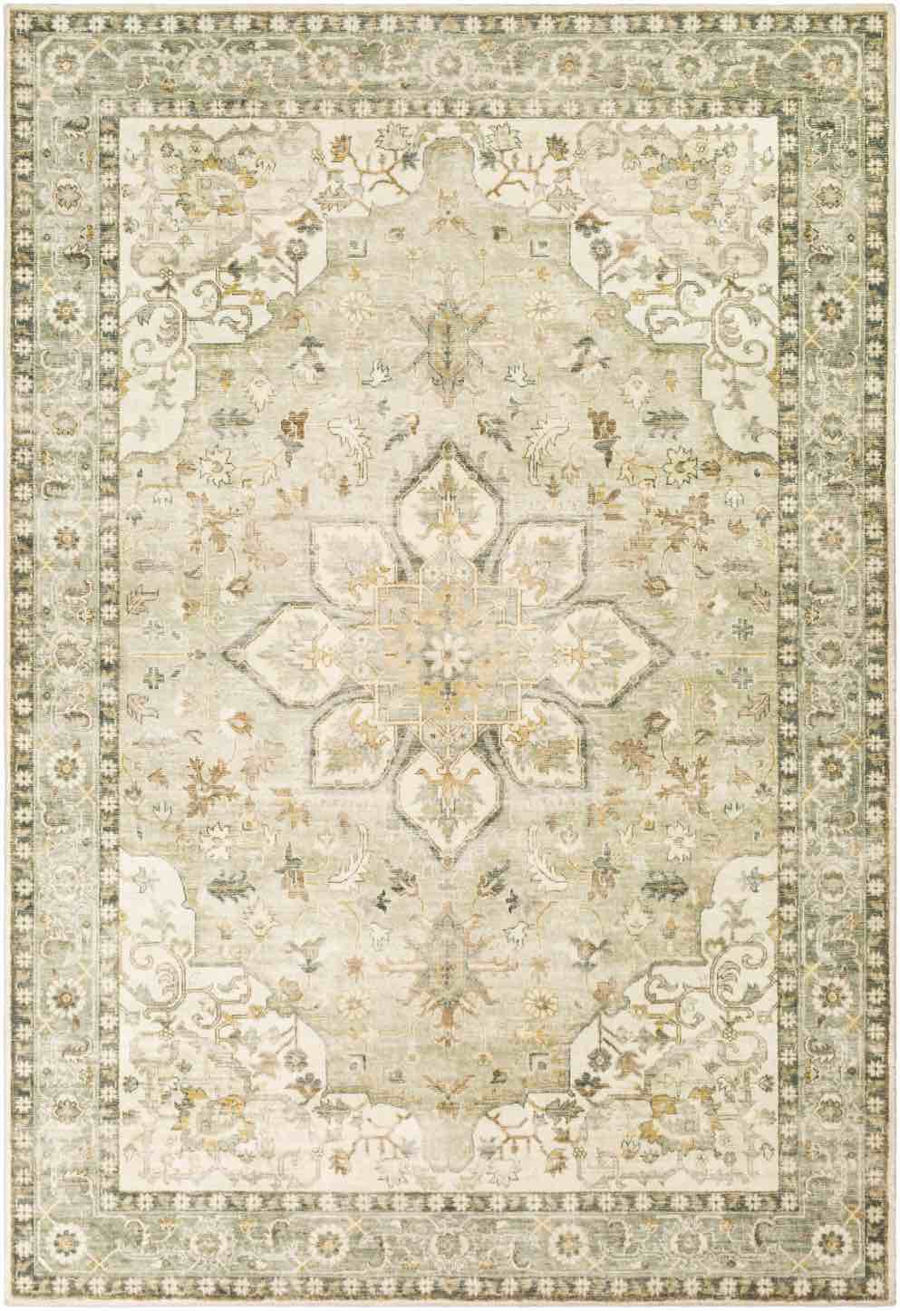 Erin Beige Indoor Machine Woven Rug ( 7’3” x 5’6” )