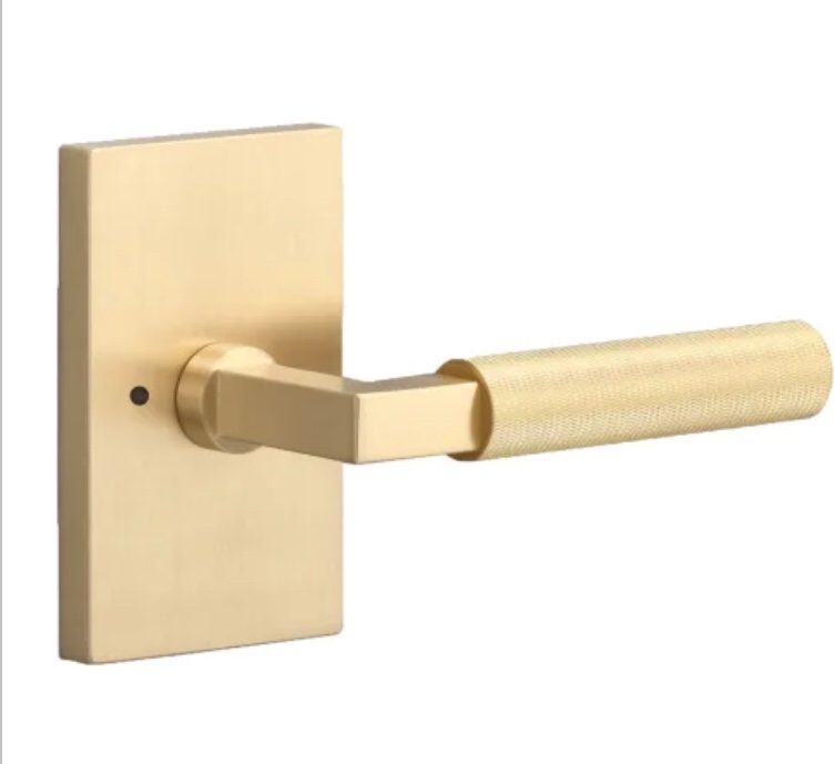Sure-Loc Levanto Privacy Door Lever Set with Rectangle Rose