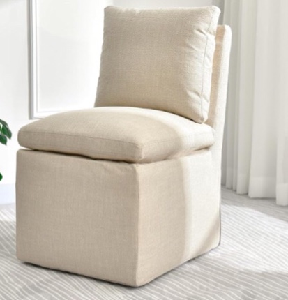 DUHOME 4709. BOTTOM PART OF CHAIR. CREAM