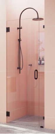 Illume 32 in. W x 78 in. H Wall Hinged Frameless Shower Door