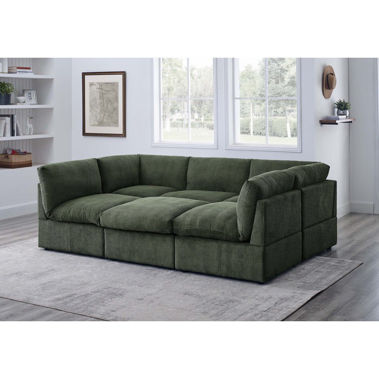 6 - Piece Corduroy Sectional. ( incomplete Box )