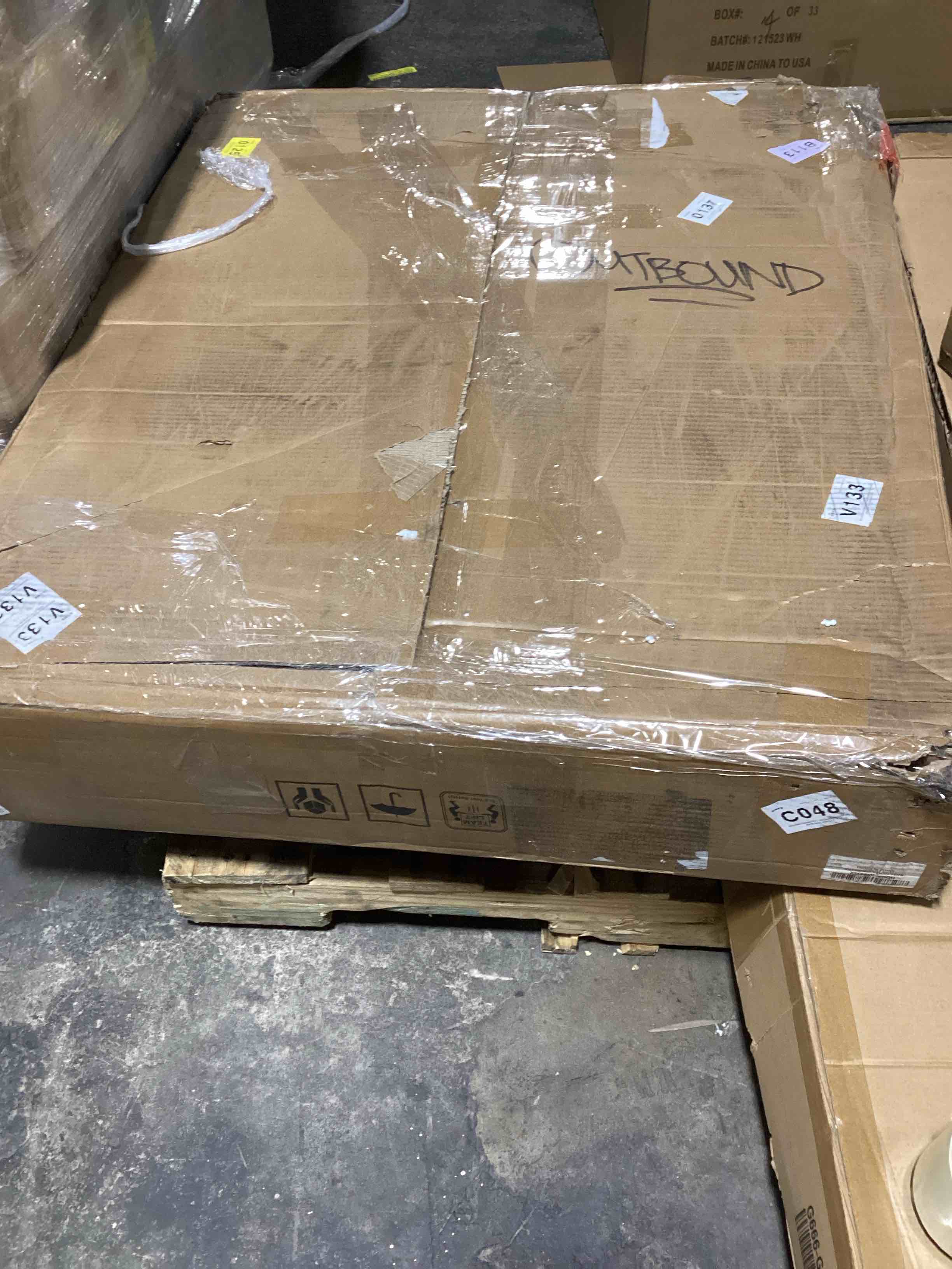 Rectangular Dining Table, 71" Farmhouse Breakfast Table for 6 to 8 People