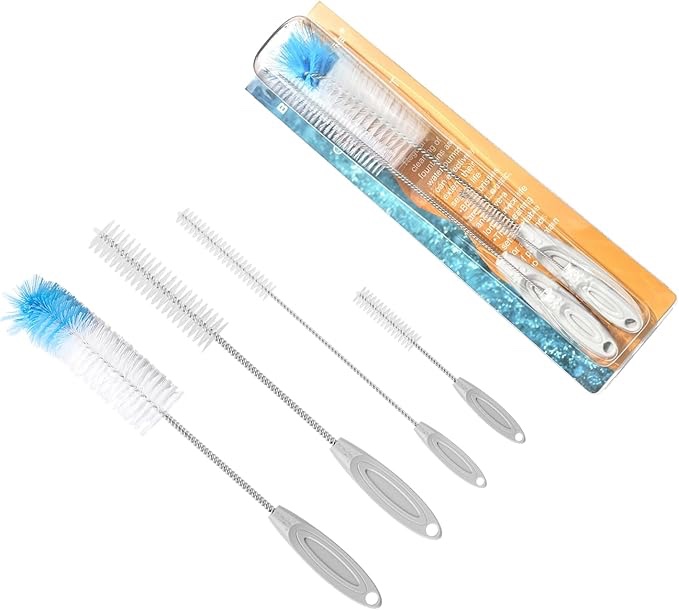 Cat Water Fountain Cleaning Brush Kit, Pet Fountain Cleaning Kit for Indoor and Dog Fountains Cleaning Brush with 4 Brushes Suitable for Most Pet Water Dispensers