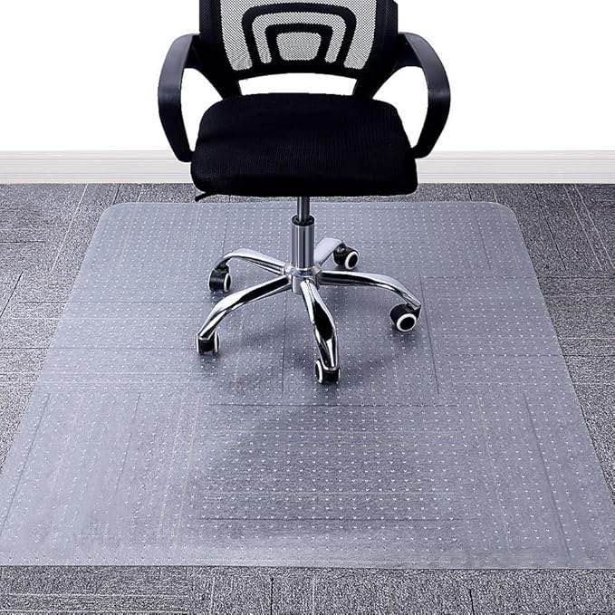 AiBOB Chair Mat for Low Pile Carpet Floors, Flat Without Curling, Office Carpeted Floor Mats for Computer Chairs Desk