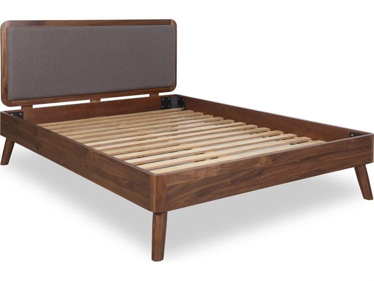 Unique Furniture Tahoe Walnut Brown Wood King Platform Bed(Box 1 of 4)