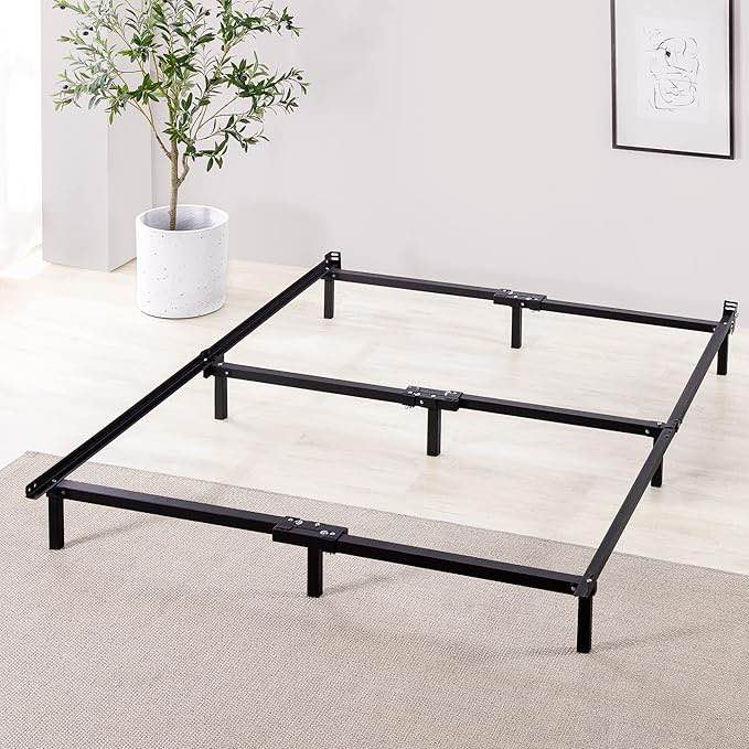 ZINUS Compack Metal Bed Frame, 7 Inch Support Bed Frame for Box Spring and Mattress Set, Black, California King AZ-SBF-07CK