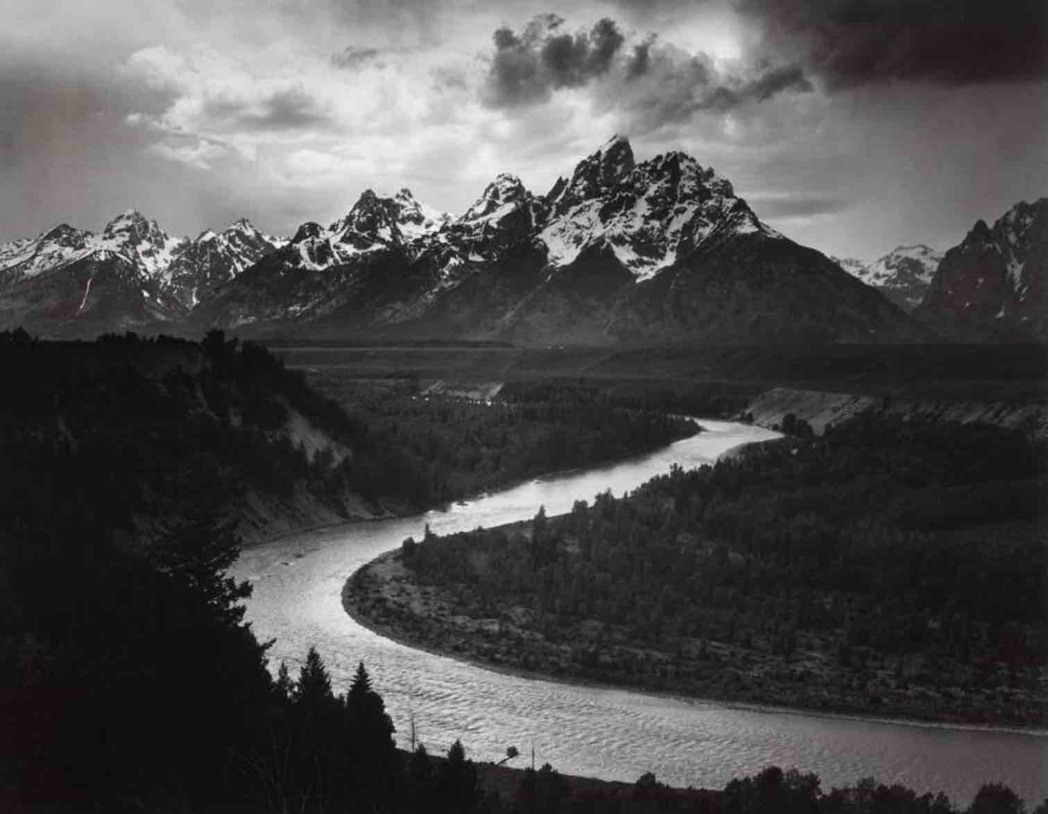 the tetnos and the snake River by ansel Adams 