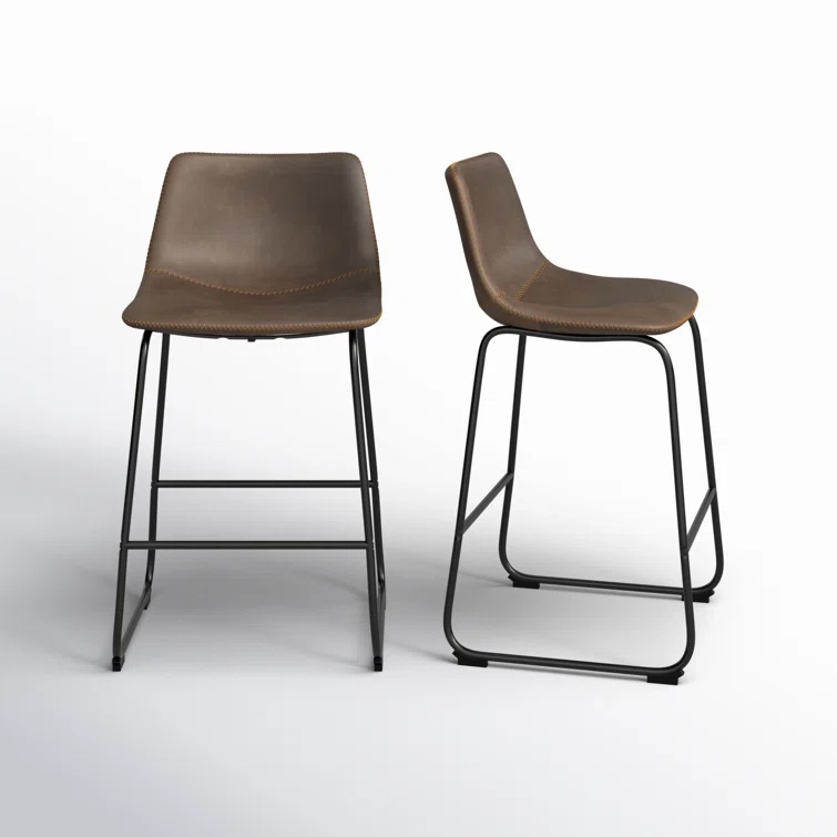 Nia Vegan Leather Bar & Counter Stool (Set of 2)
