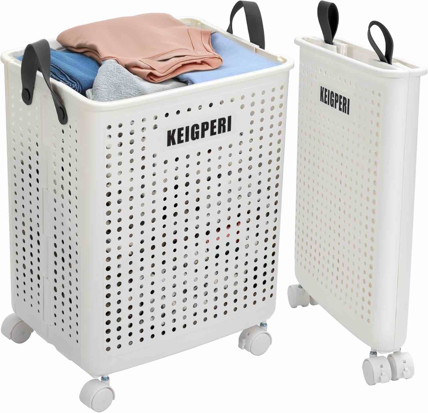 Manna Hard plastic Colapsable hamper with wheels J87355-8237175925 (similar to stock photo)