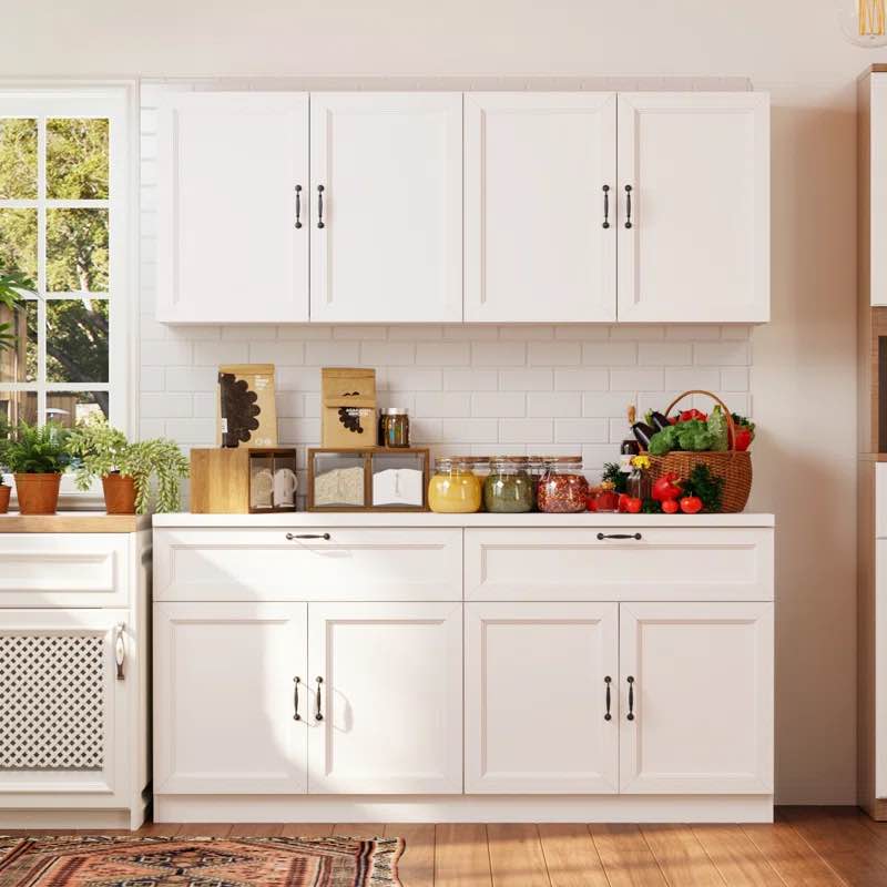 63" W Kitchen Pantry With 8 Door 2 Drawer *incomplete,box 2 only*