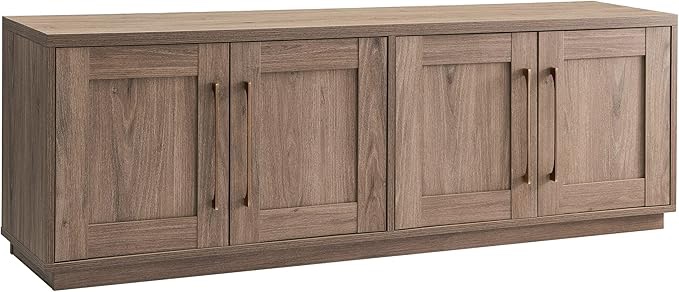 Henn&Hart Tillman Rectangular TV Stand for TV's up to 80", 68" Wide, Antiqued Gray Oak