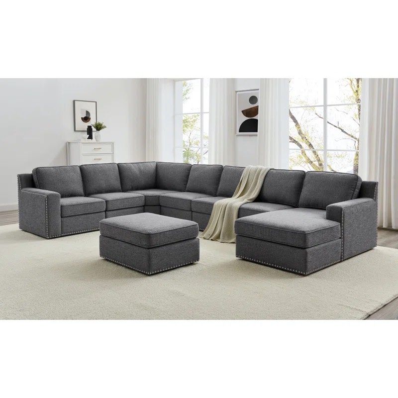 Aindriu 8 - Piece Upholstered Sectional *incomplete, armless chair only* 
