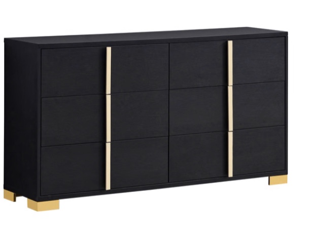 Marceline 6-drawer Dresser Black