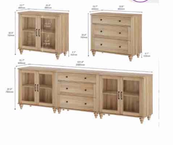 Denaiya 101.6'' Sideboard (  incomplete 1 piece only) 