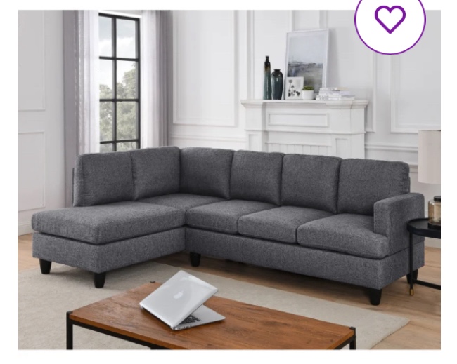 Hiller 2 - Piece Upholstered Sectional ( incomplete box 1/2)
