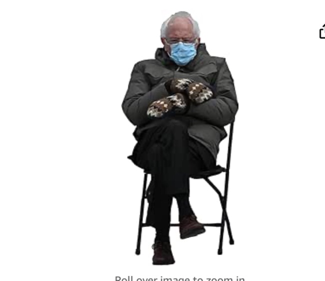 Bernie Sanders Mitten Meme 55" Cardboard Cutout