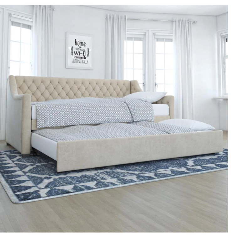 Little Seeds Monarch Hill Ambrosia Upholstered Daybed and Trundle ( beige ( incomplete box 1/2)