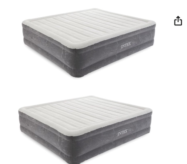 Intex  13 Inch full  Sized Inflatable Fiber-Tech Elevated Premium Plush Comfort Air Mattress Bed with Built-in Pump and Dura-Beam Technology
