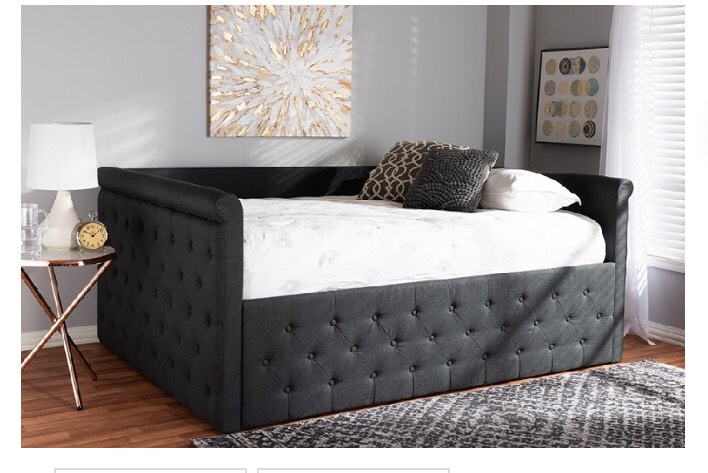 Baxton Studio CF8825-C-Grey-Daybed-F Amaya ( incomplete box 1/3) 