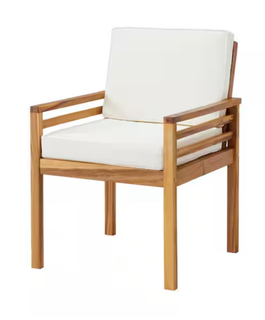 Okemo Acacia Outdoor Dining Chair with Cushion