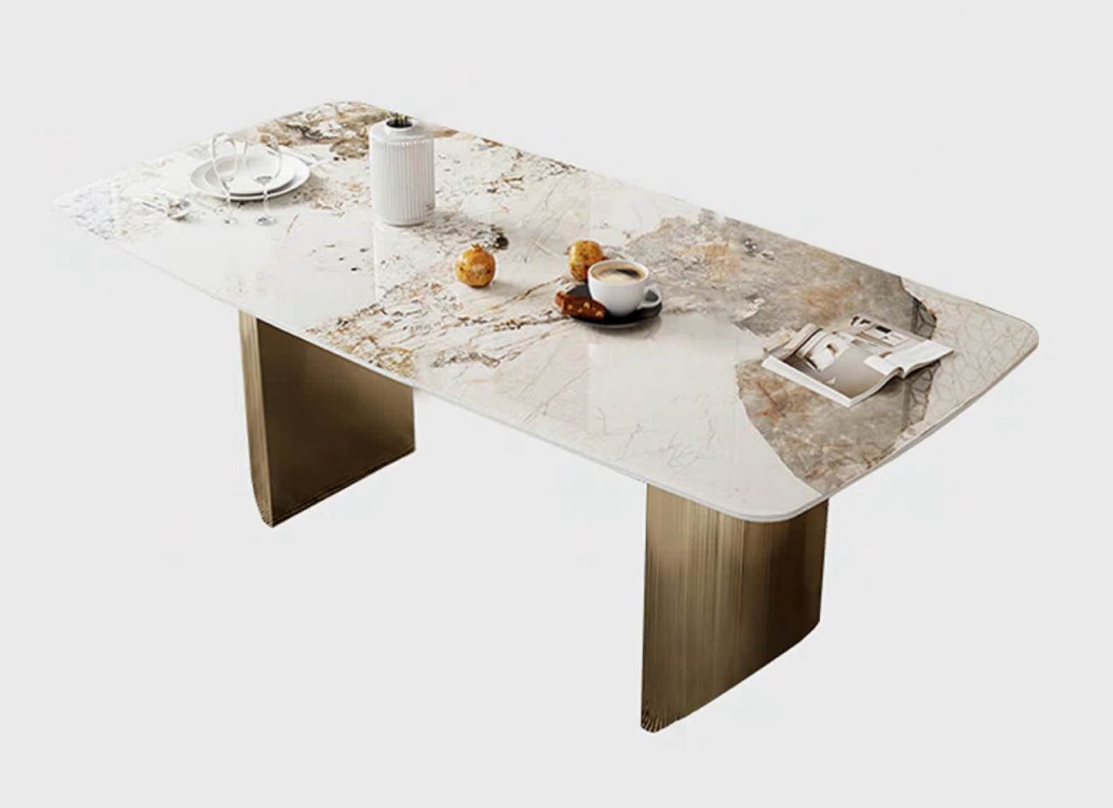 Modern Rectangular Sintered Stone Dining Table INCOMPLETE top only 