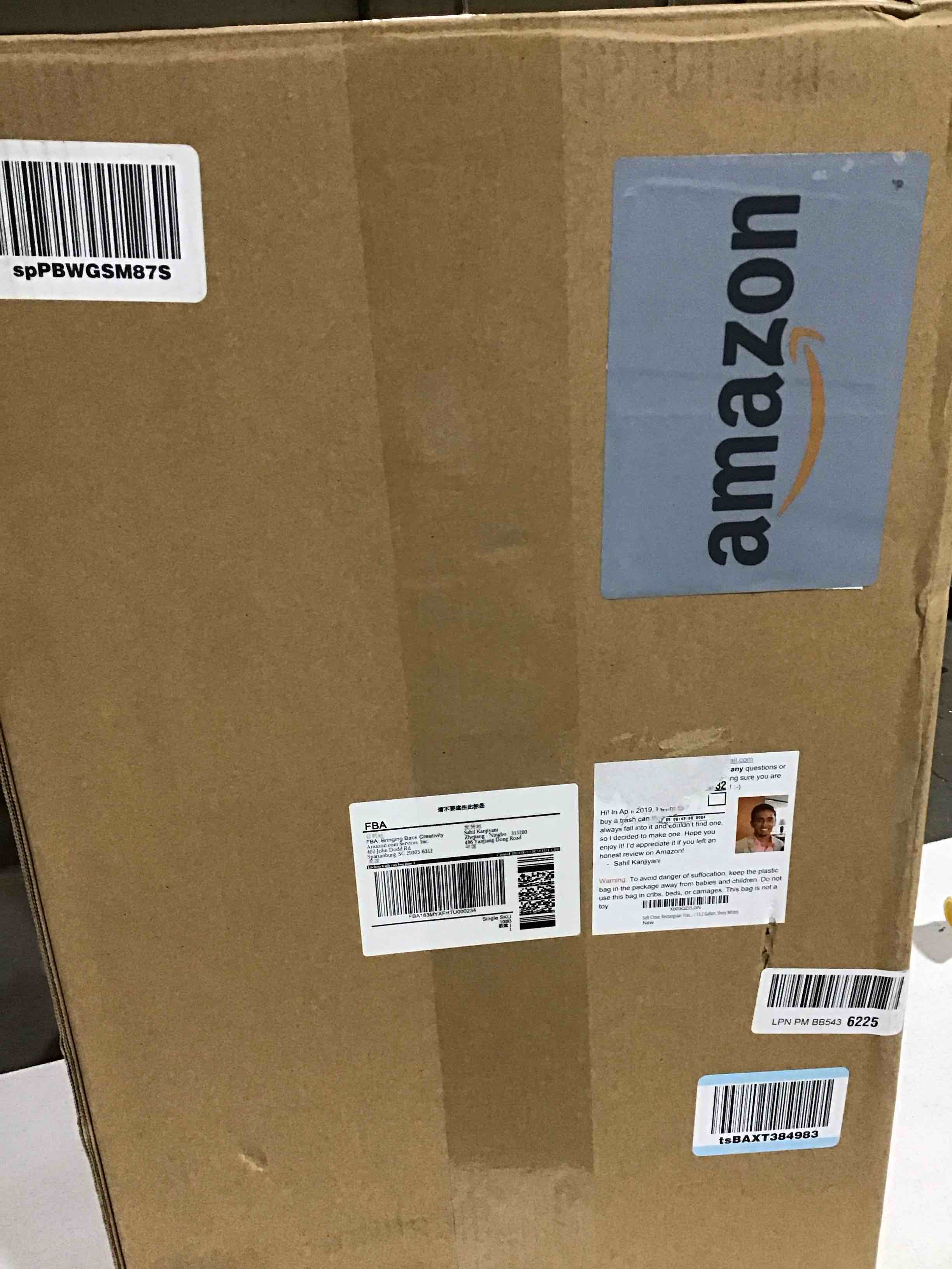 WHITE SOFT CLOSE 13 GALLON TRASH CAN