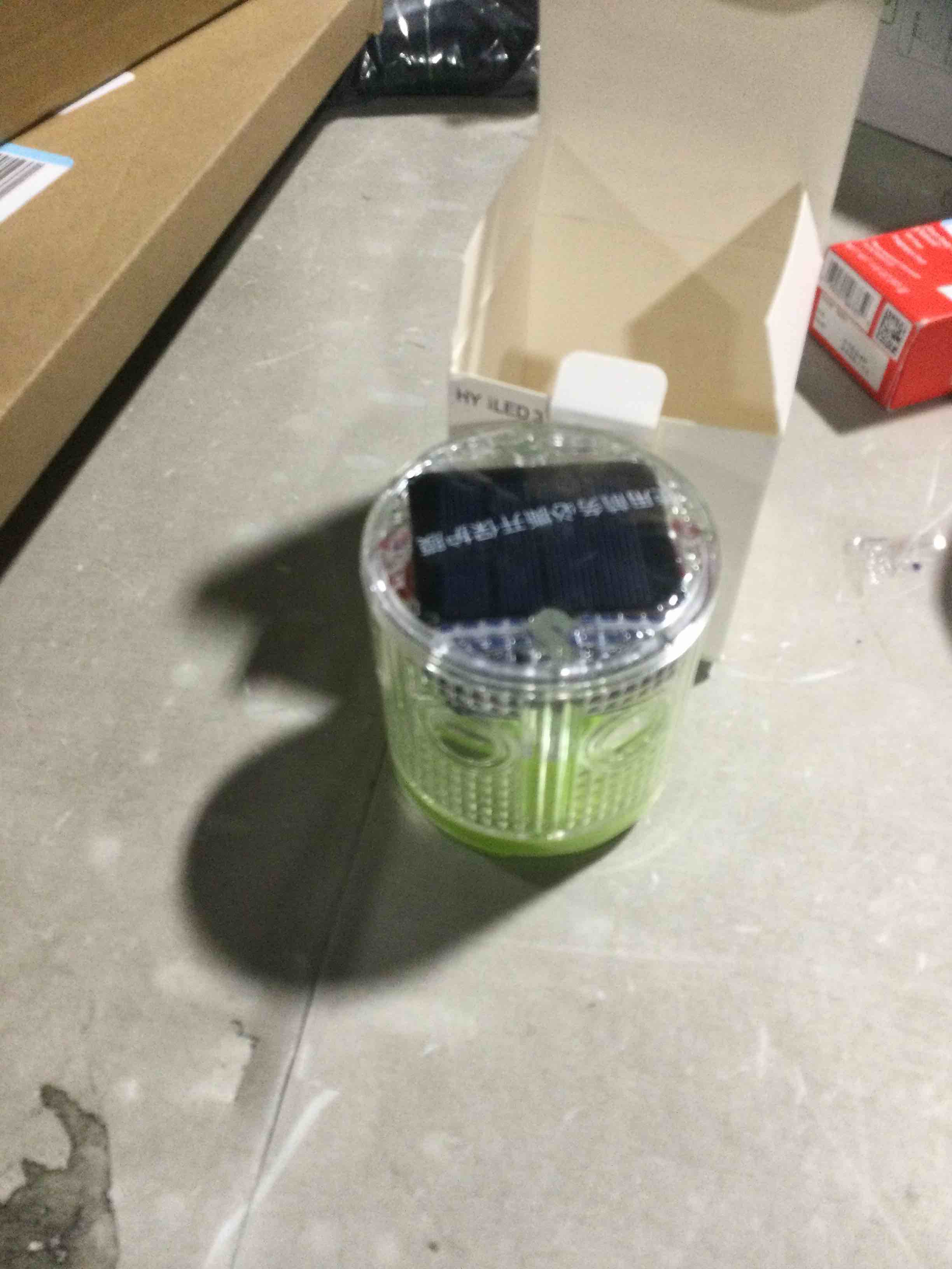 Solar Strobe Warning Light, with Strong Base High Bright LED