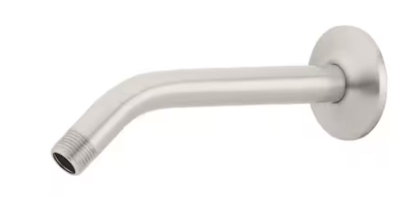 Project Source Brushed Nickel 8-in Shower Arm and Flange