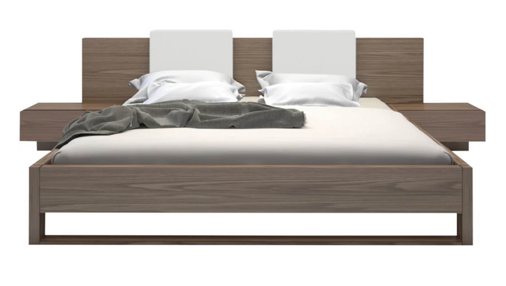 monroe bed king walnut (missing side nighstands)