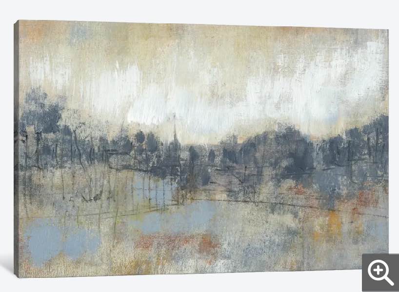 Cool Grey Horizon I - Canvas Print