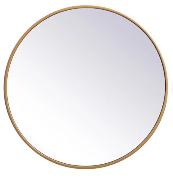 surya rose gold round mirror 