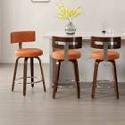 jonnatan swivel upholstered counter and bar stool orange 