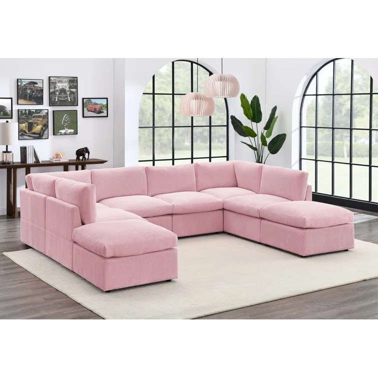 arvill amuri 129” wide symmetrical sectional (incomplete armless chair only)