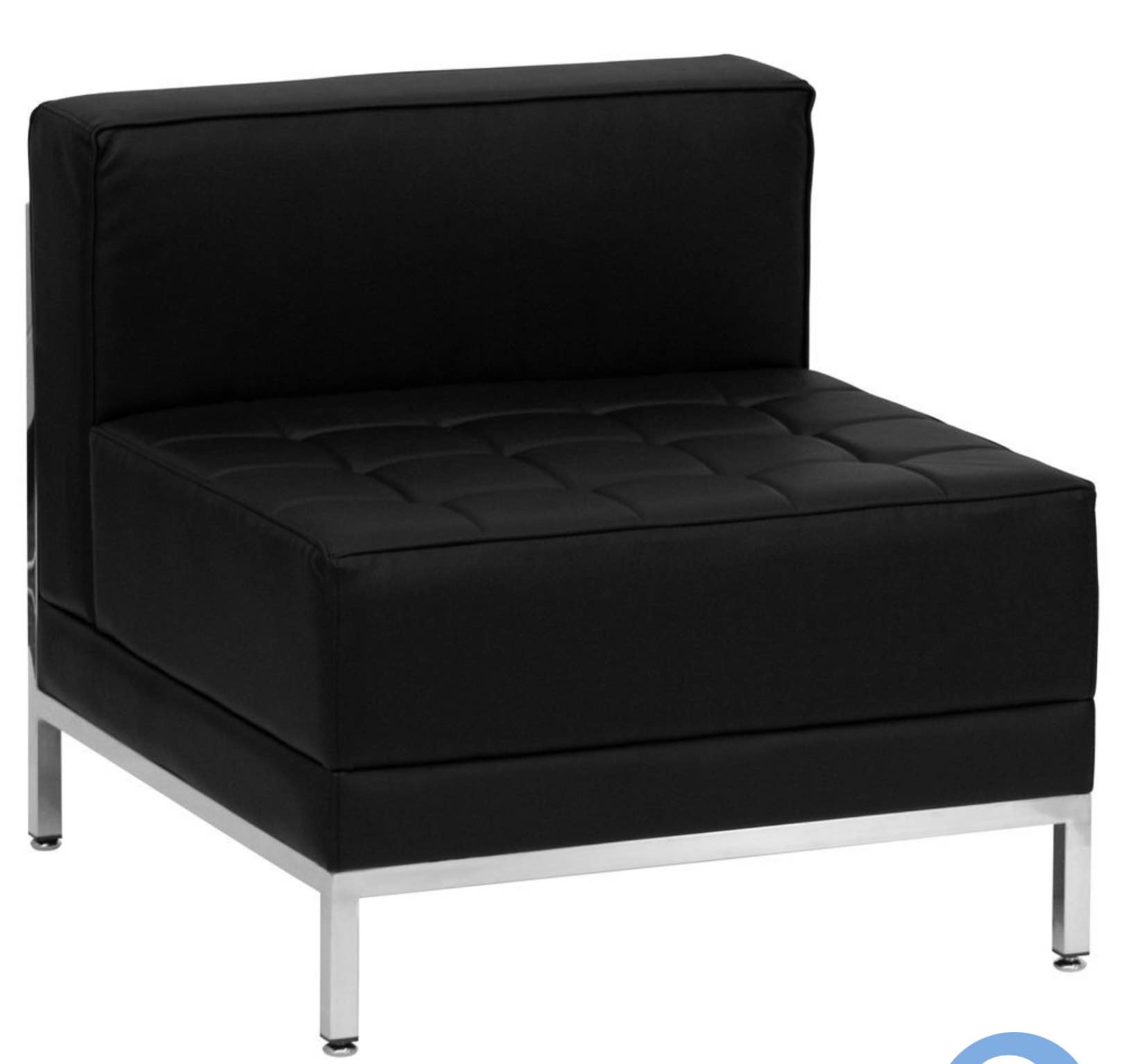 Flash Furniture HERCULES Imagination Series Contemporary Black Leather Middle Chair