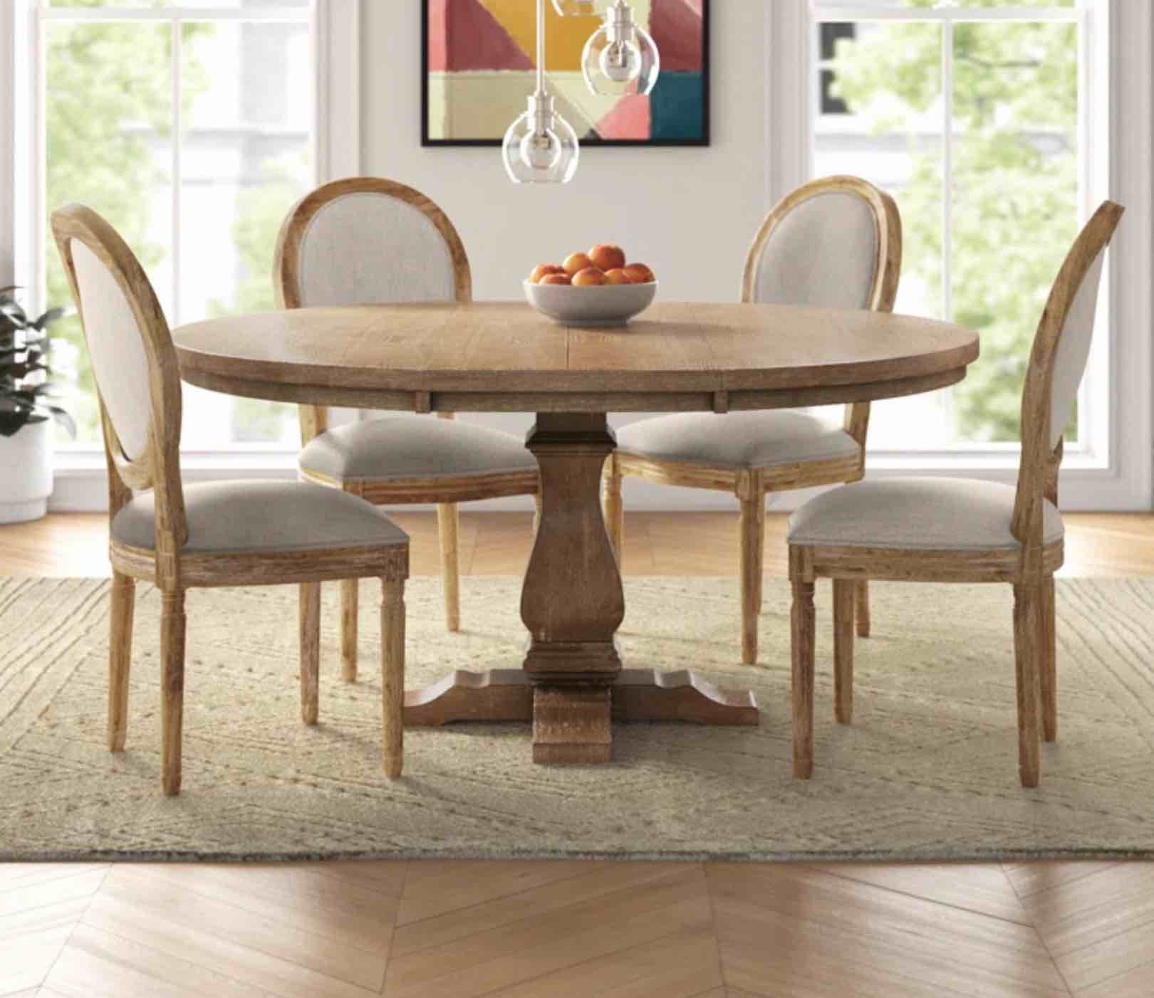 Sarang 5 - Piece Extendable Pedestal Dining Set(incomplete)