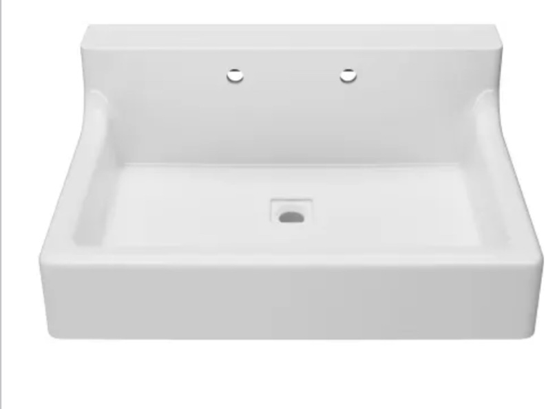 Oak Hill 30" Fireclay Console Sink with 8" Faucet Centers