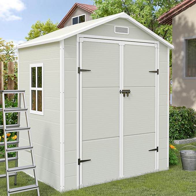 6’x4.5’ resin outdoor storage shed 