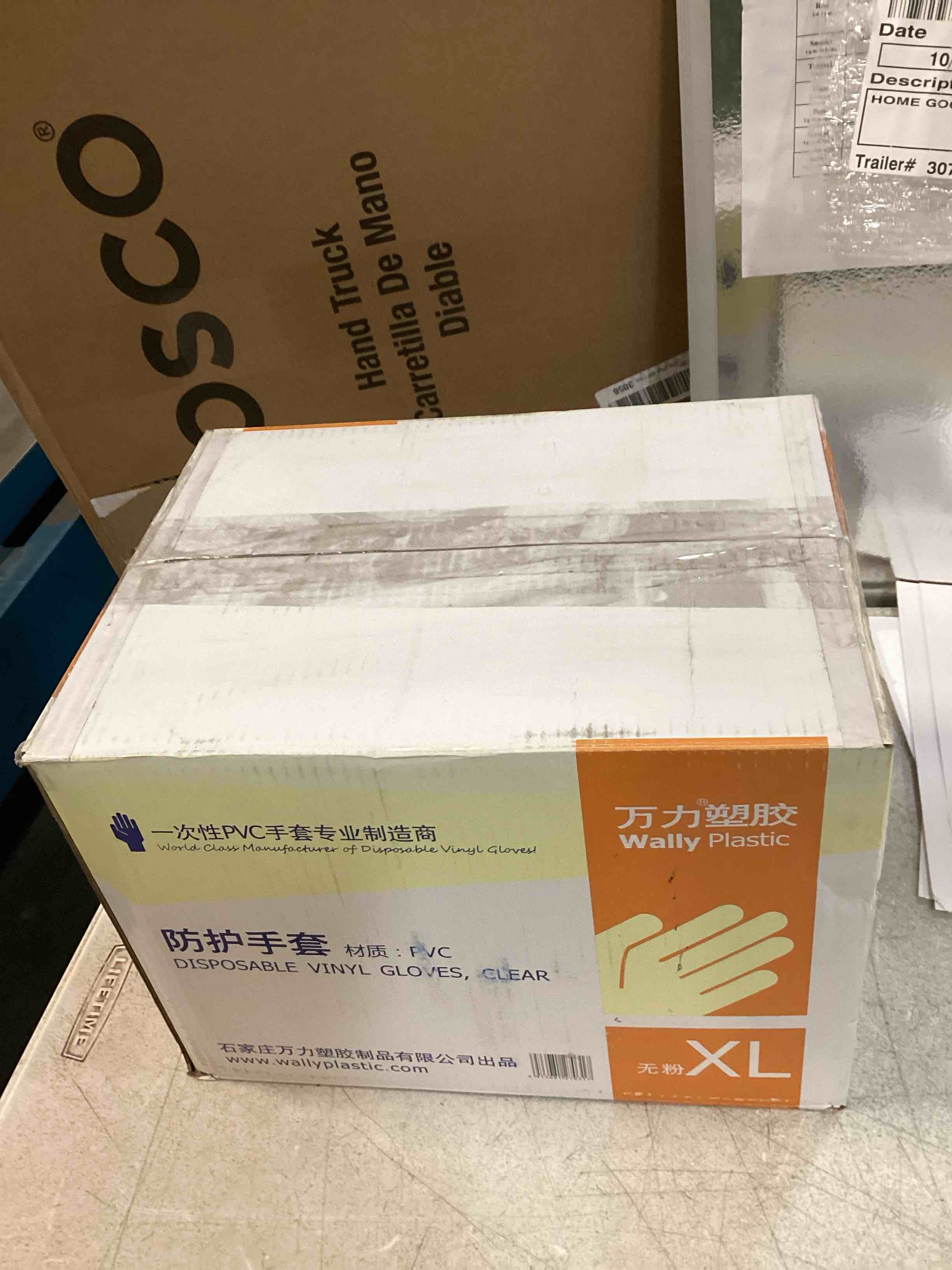 10 pack Disposable vinyl gloves clear size XL