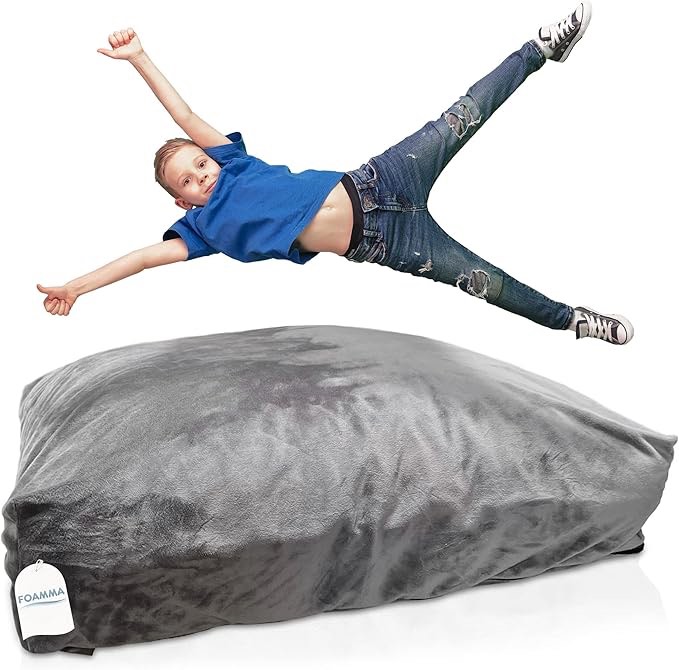 (similar) Foamma Crash Pad - (36 X 48) (3 Feet X 4 Feet) - Sensory Pad with Foam Blocks for Kids and Adults with Extreme Comfortable Fabric and Washable Cover, Ideal for Kids to Jump, Play or 