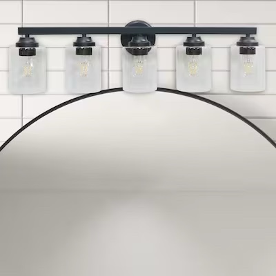 1k+ views last week allen + roth Emeryson 31.63-in 5-Light Matte Black Transitional Vanity Light Item #5134309 | Model #VB220-5MBK