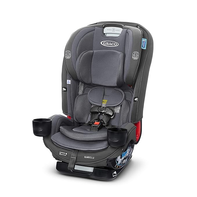 Graco SlimFit3 LX 3-in-1 Car Seat, Fits 3 Car Seats Across, Kunningham