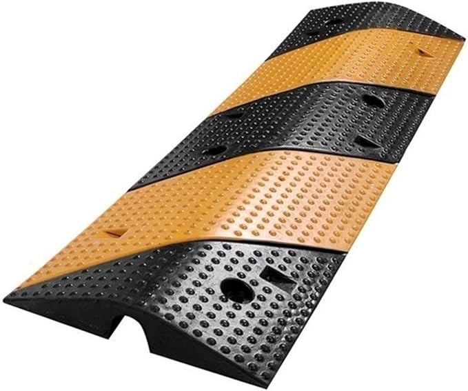 Trunking Speed Bump, Outdoor Ground Cable Protection Cover Rubber Cover Board Heavy Thicken Deceleration Zone Parking Lot Non-Slip Ramps 2 pack ( unknown size)