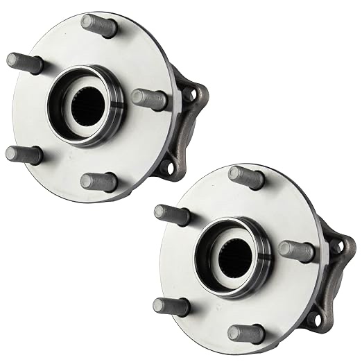 TRQ Rear Wheel Bearing & Hub Assembly Pair for Subaru WRX Legacy Outback